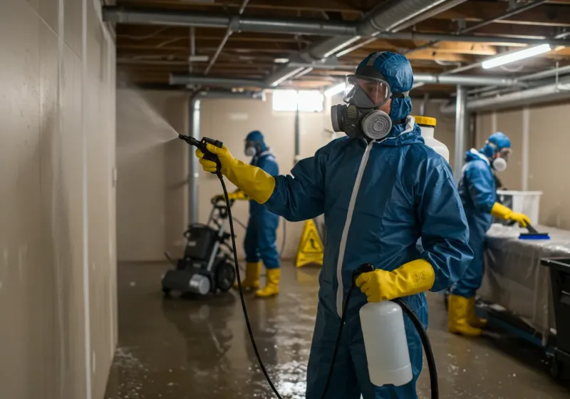 Basement Sanitization and Antimicrobial Treatment process in Druid Hills, GA